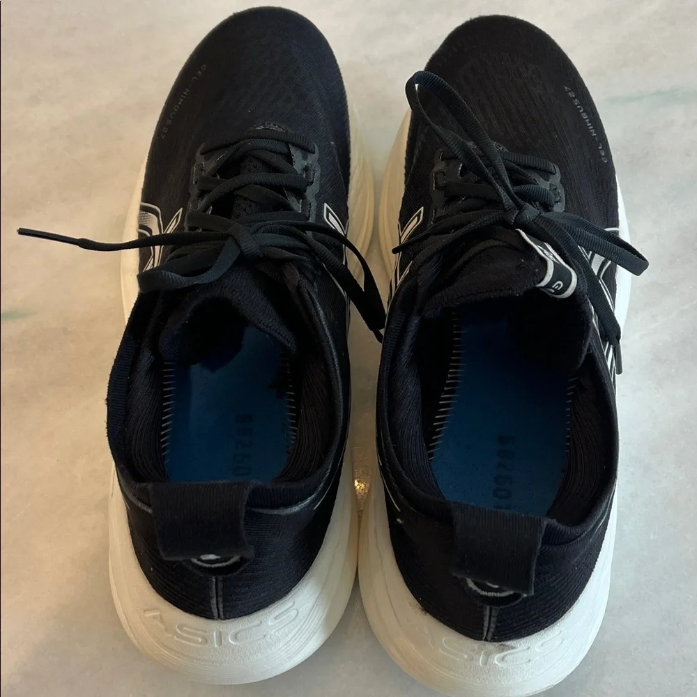 Asics Gel Nimbus 27 1011B958 Black White Running Shoes Men's 11 - Picture 10 of 10